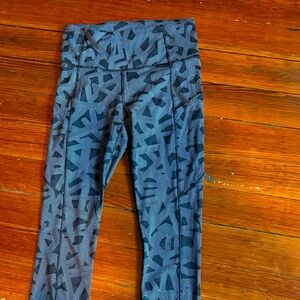 Lululemon Fast and Free High-Rise Tight 25” Labyrinth Black Light Cast
